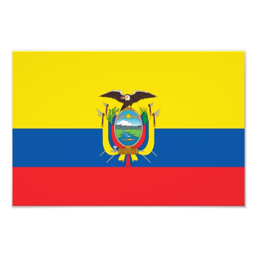 Ecuador-Flagge Fotodruck (Vorne)