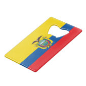 Ecuador-Flagge Geldbeutel Flaschenöffner (Rückseite Schrägansicht)