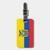 Ecuador-Flagge Gepäckanhänger (Vorderseite vertikal)
