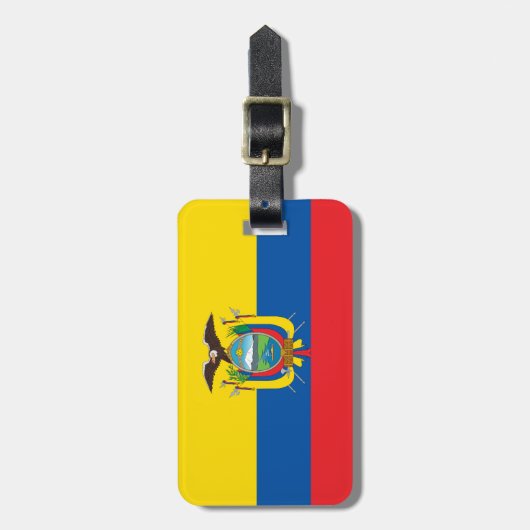 Ecuador-Flagge Gepäckanhänger (Vorderseite vertikal)