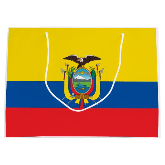 Ecuador-Flagge Große Geschenktüte (Vorderseite)