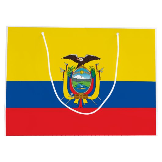 Ecuador-Flagge Große Geschenktüte (Rückseite)
