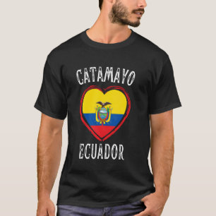 Ecuador-Flagge Herz Catamayo-Stadt T-Shirt