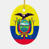 Ecuador-Flagge Keramik Ornament (Vorne)