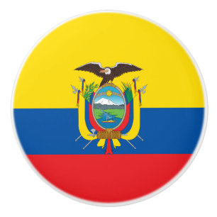 Ecuador-Flagge Keramikknauf
