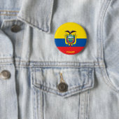 Ecuador Flagge Niedliches Patriotikum Button (Beispiel)
