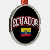Ecuador-Flagge Ornament Aus Metall (Rechts)