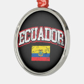 Ecuador-Flagge Ornament Aus Metall (Links)
