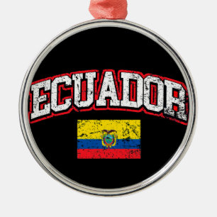 Ecuador-Flagge Ornament Aus Metall