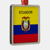 Ecuador-Flagge Ornament Aus Metall (Rechts)