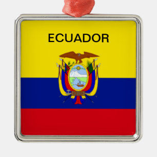 Ecuador-Flagge Ornament Aus Metall