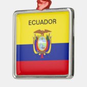 Ecuador-Flagge Ornament Aus Metall (Links)