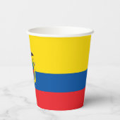 Ecuador-Flagge Pappbecher (Rückseite)