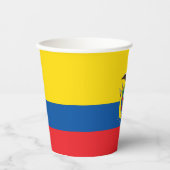 Ecuador-Flagge Pappbecher (Vorderseite)