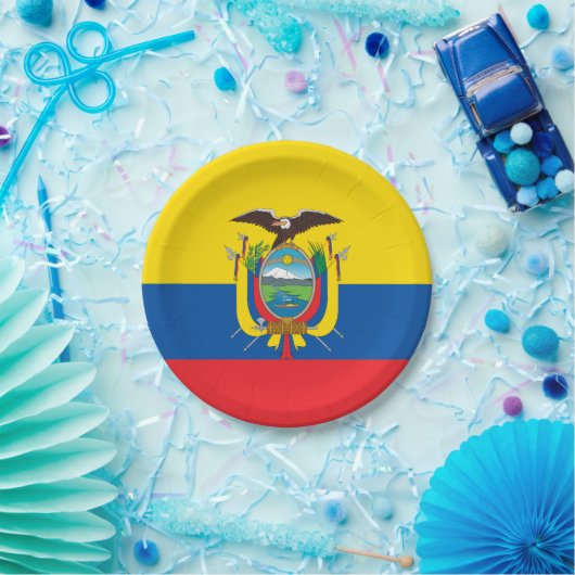 Ecuador-Flagge Pappteller (Party)