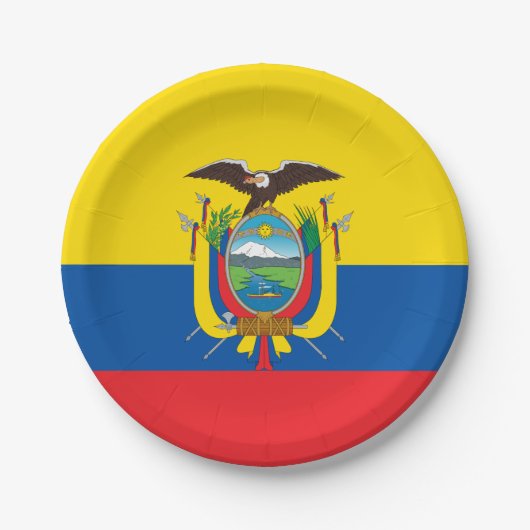 Ecuador-Flagge Pappteller (Vorderseite)