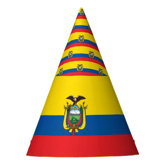 Ecuador-Flagge Partyhütchen (Vorderseite)