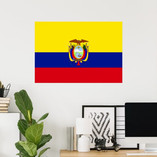 Ecuador-Flagge Poster (Heimbüro)