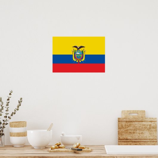 Ecuador-Flagge Poster (Küche)