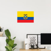 Ecuador-Flagge Poster (Heimbüro)