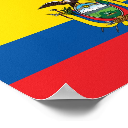 Ecuador-Flagge Poster (Ecke)