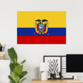Ecuador-Flagge Poster (Heimbüro)