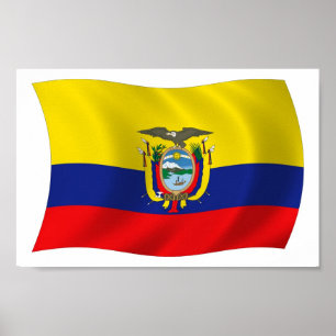 Ecuador-Flagge Poster Druck
