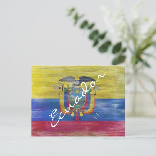 Ecuador-Flagge Postkarte (Stehend Vorderseite)