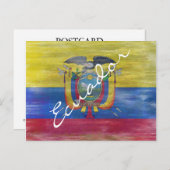 Ecuador-Flagge Postkarte (Vorne/Hinten)