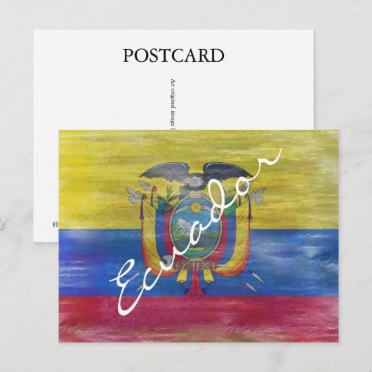Ecuador-Flagge Postkarte (Vorne/Hinten)