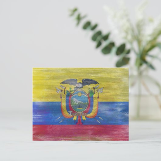 Ecuador-Flagge Postkarte (Stehend Vorderseite)