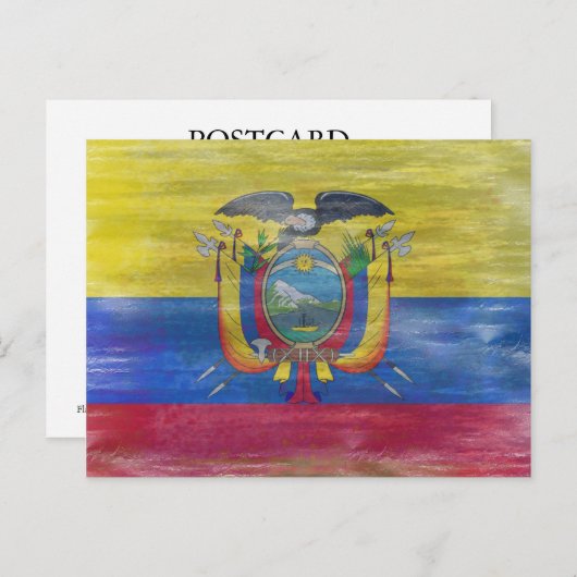 Ecuador-Flagge Postkarte (Vorne/Hinten)