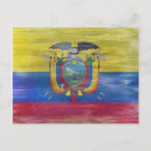 Ecuador-Flagge Postkarte (Vorderseite)