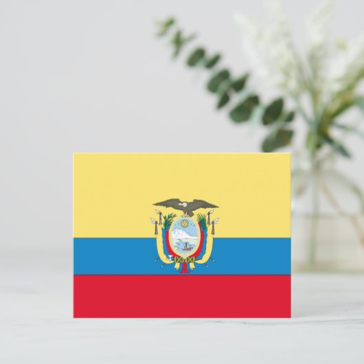 Ecuador-Flagge Postkarte (Stehend Vorderseite)