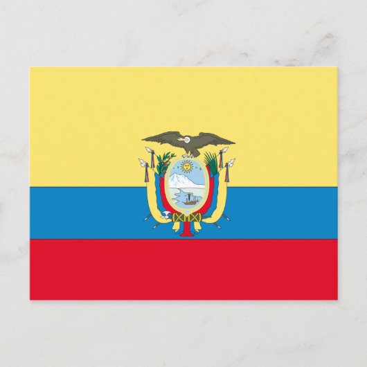 Ecuador-Flagge Postkarte (Vorderseite)