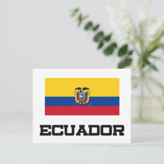 Ecuador-Flagge Postkarte (Stehend Vorderseite)