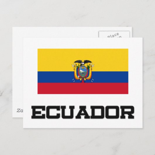 Ecuador-Flagge Postkarte (Vorne/Hinten)