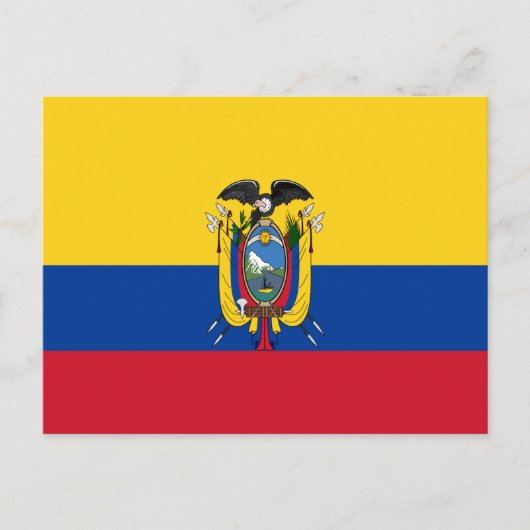 Ecuador-Flagge Postkarte (Vorderseite)