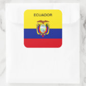 Ecuador-Flagge Quadratischer Aufkleber (Tasche)