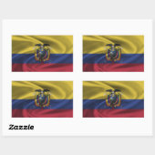 Ecuador-Flagge Rechteckiger Aufkleber (Blatt)