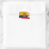 Ecuador-Flagge Runder Aufkleber (Tasche)