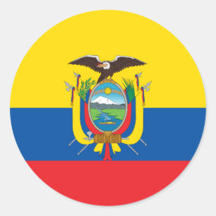 Ecuador-Flagge Runder Aufkleber