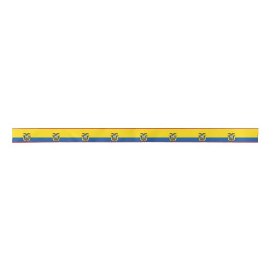 Ecuador-Flagge Satinband (Vorderseite)