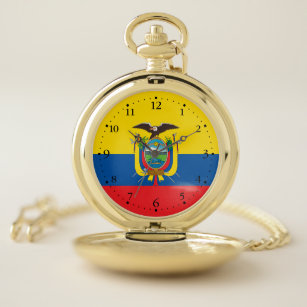 Ecuador-Flagge Taschenuhr