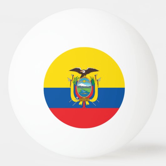 Ecuador-Flagge Tischtennisball (Vorderseite)