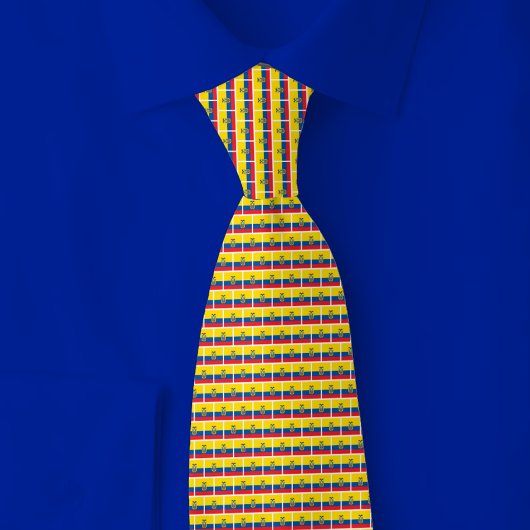 Ecuador-Flagge Ziegelmuster Krawatte