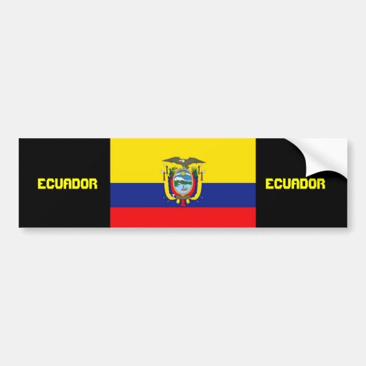 Ecuador-Flaggen-Autoaufkleber Autoaufkleber (Vorne)