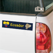 Ecuador-Flaggen-Herz + Karten-Autoaufkleber Autoaufkleber (Auf Lkw)