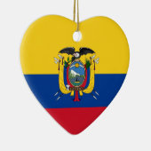 Ecuador-Flaggen-Herz Keramikornament (Rechts)