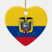 Ecuador-Flaggen-Herz Keramikornament (Hinten)